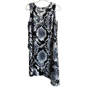 Cb Established 1962 Women’s Navy White  Sleeveless Animal Print Dress Size 6 NEW